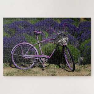 Purple Bike Lavender Fields Puzzle