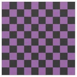 Purple & Black Checkerboard Stoff