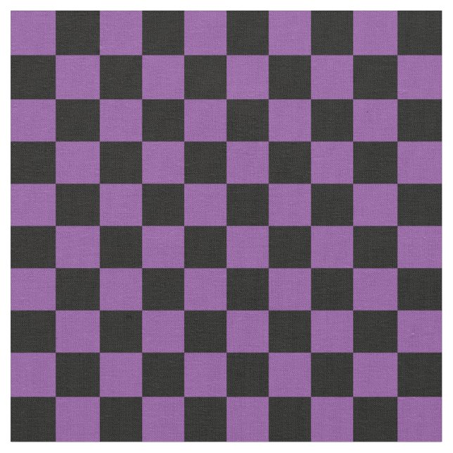 Purple & Black Checkerboard Stoff (Nahaufnahme)