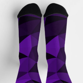 Purple black geometric mesh pattern socken