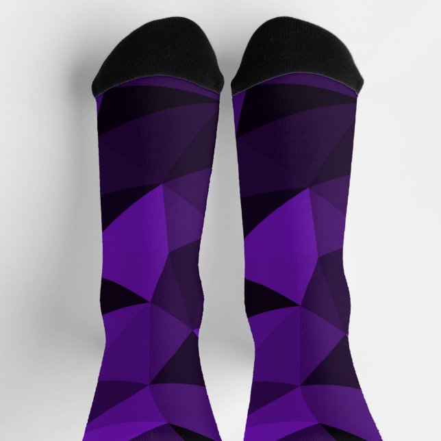 Purple black geometric mesh pattern socken (Oben)