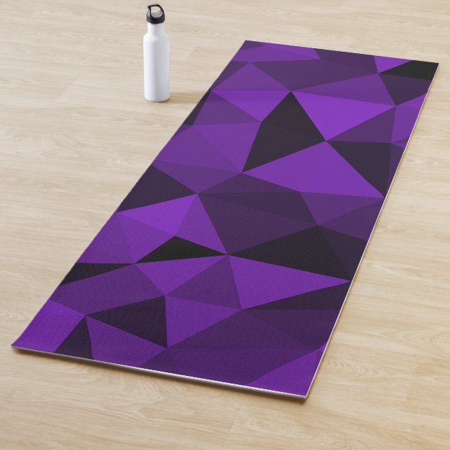 Purple black geometric mesh pattern yogamatte (Beispiel)