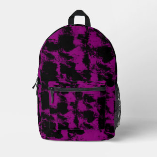 Purple Black Grunge Bedruckter Rucksack