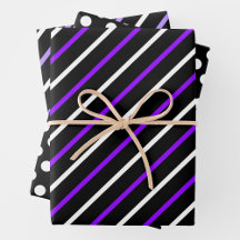 Purple, Black & White Stripes & Polka Dots Fun