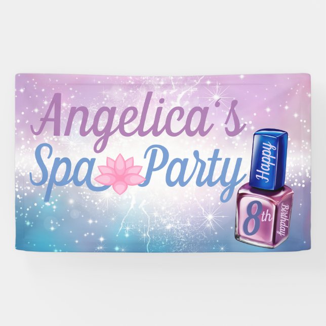 Purple| blau u. Sparks| Nagellack-Wellness-Center Banner (Horizontal)