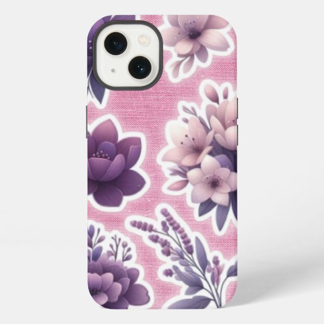 Purple Bloom Phone Case iPhone Hülle (Rückseite)