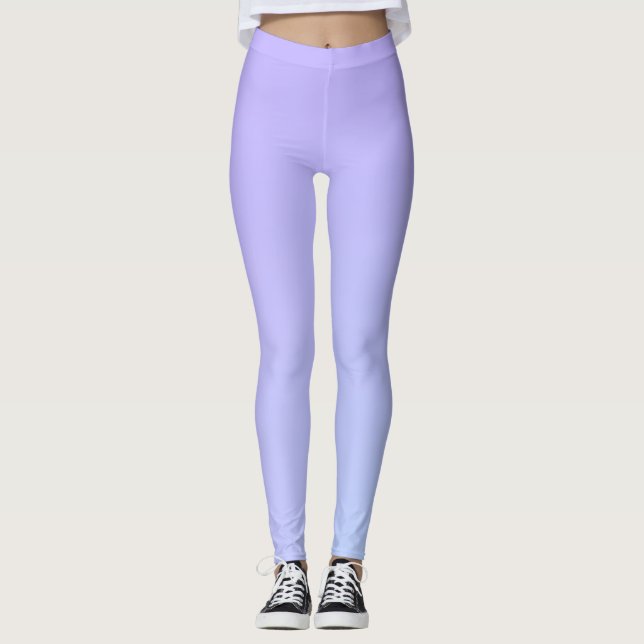 Purple Blue Gradient  Leggings (Vorderseite)