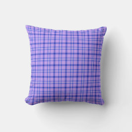 Purple Blue Plaid Classic Pattern Bright Kissen