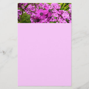 Purple Blumen aus San Francisco Briefpapier