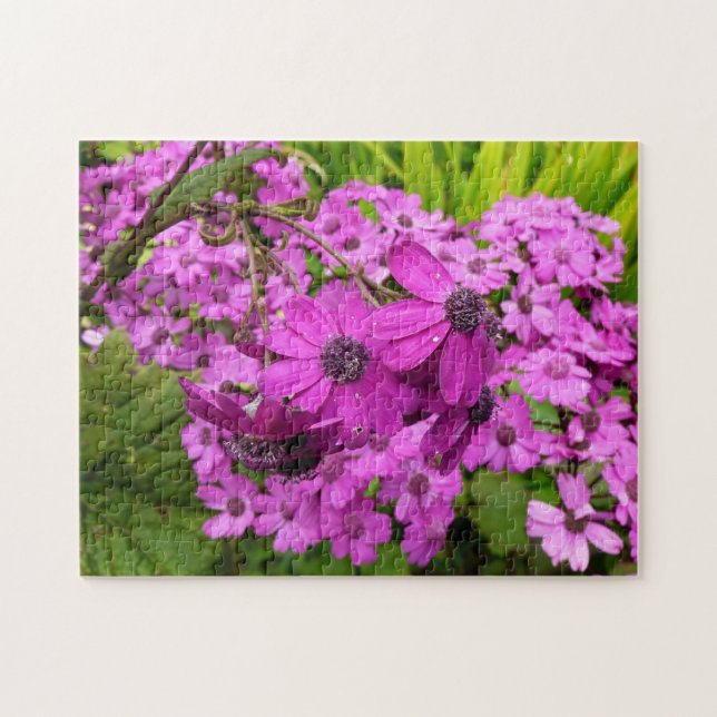 Purple Blumen aus San Francisco Puzzle (Horizontal)