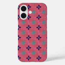 Purple Blumen Blue Sun - Pink Crosshatching