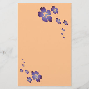 Purple Blumen Briefpapier