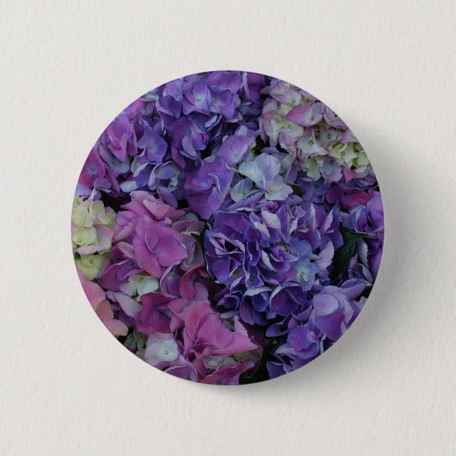 Purple Blumen Button (Vorderseite)