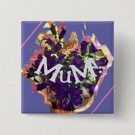 Purple Blumen Button