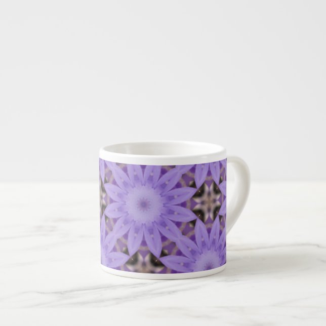 Purple Blumen Espressotasse (Vorderseite Rechts)