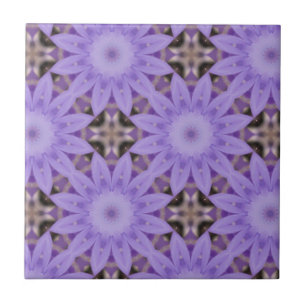 Purple Blumen Fliese
