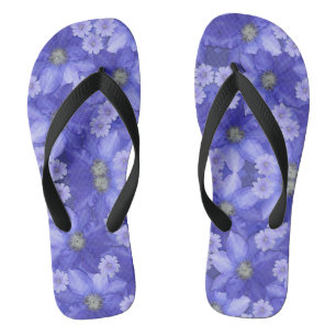 Purple Blumen Flip Flops