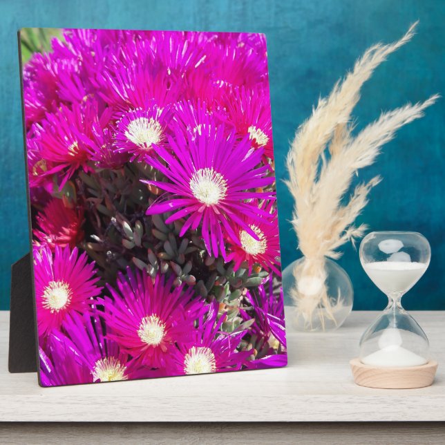Purple Blumen Fotoplatte (Seite)