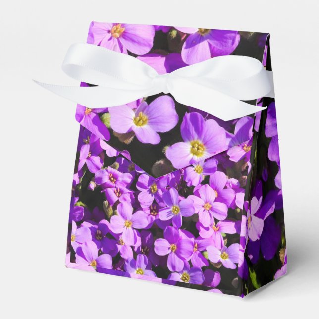 Purple Blumen Geschenkschachtel (Vorderseite)