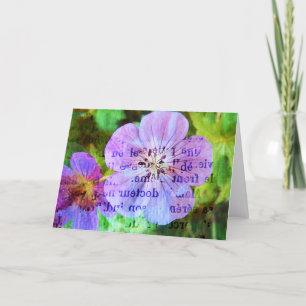 Purple Blumen Karte