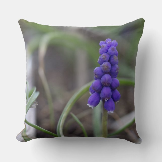 Purple Blumen Kissen (Vorderseite)
