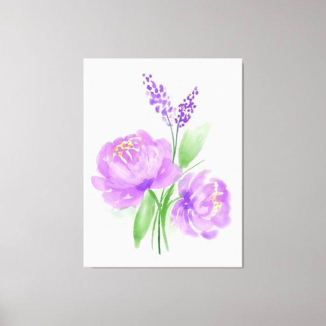 Purple Blumen Leinwanddruck (Vorderseite)
