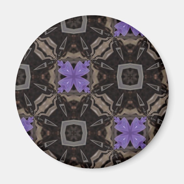 Purple Blumen Magnet (Vorne)
