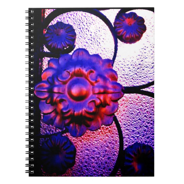 Purple Blumen Notizblock (Vorderseite)