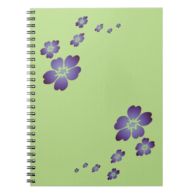 Purple Blumen Notizblock (Vorderseite)