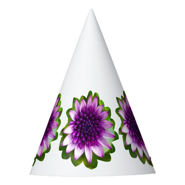 Purple Blumen Partyhütchen (Vorderseite)