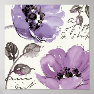 Purple Blumen Poster