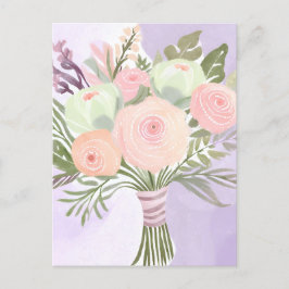 Purple Blumen Postkarte