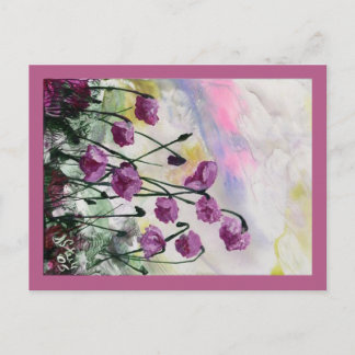 Purple Blumen Postkarte