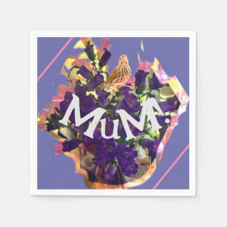 Purple Blumen Serviette