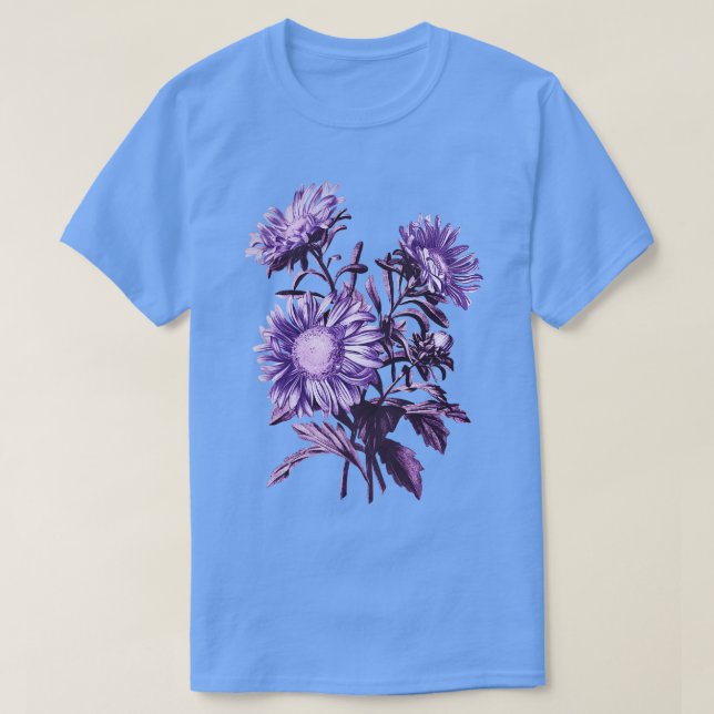 Purple Blumen T-Shirt (Design vorne)