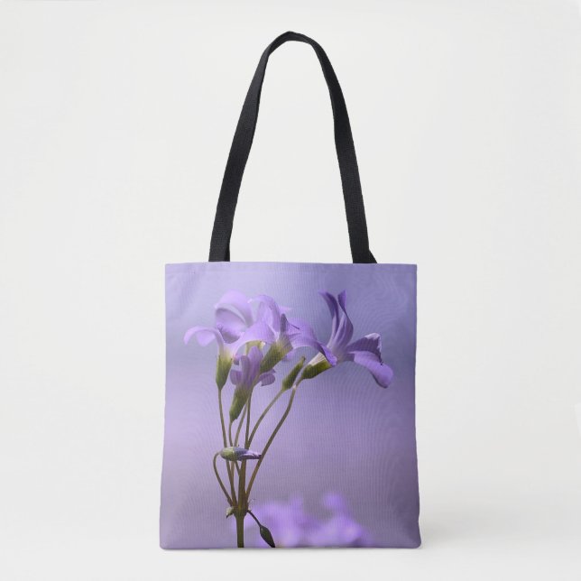 Purple Blumen Tote Tasche (Vorderseite)