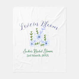 Purple boho love in Bloom bridal shower name retro Fleecedecke