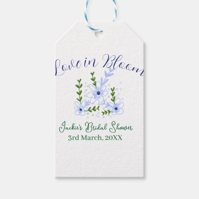 Purple boho love in Bloom bridal shower name retro Geschenkanhänger (Vorderseite)