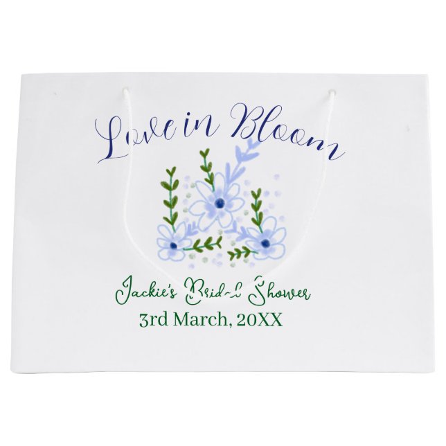 Purple boho love in Bloom bridal shower name retro Große Geschenktüte (Vorderseite)