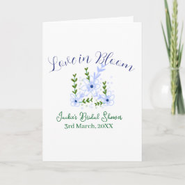 Purple boho love in Bloom bridal shower name retro Karte