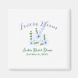 Purple boho love in Bloom bridal shower name retro Magnet