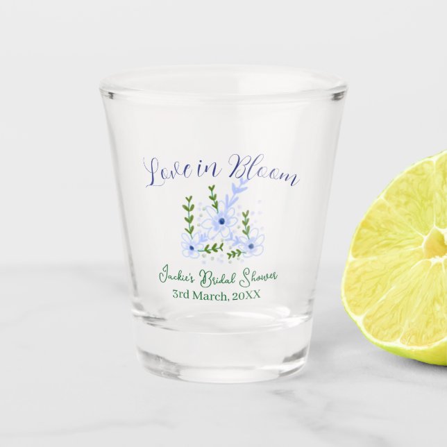 Purple boho love in Bloom bridal shower name retro Schnapsglas (Vorderseite)