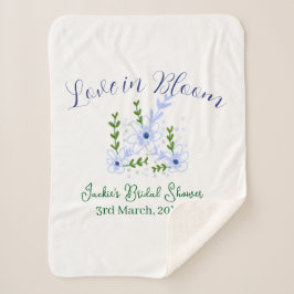 Purple boho love in Bloom bridal shower name retro Sherpadecke