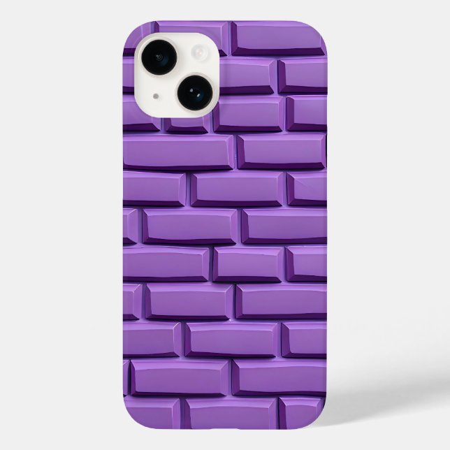 Purple Brick Wall iPhone Case Trendy Look (Rückseite)