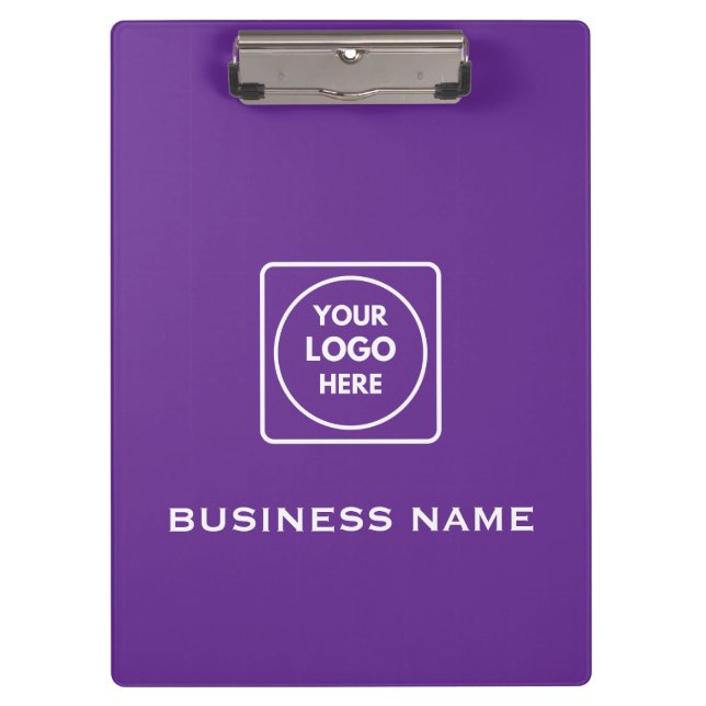 Purple Business Logo Pro clipboard Klemmbrett (Vorderseite)