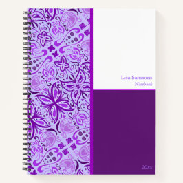Purple Butterflies Custom Notebook  Notizbuch