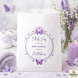 Purple Butterfly Baby Girl Baby Shower  Geschenktütchen