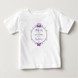 Purple Butterfly Baby Girl Baby Shower  T-shirt