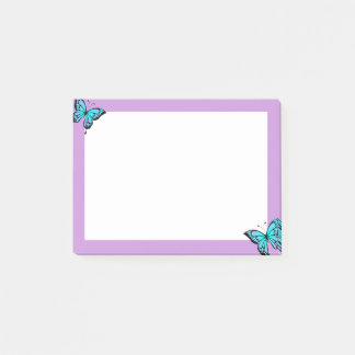 Purple &butterfly sticky notes  post-it klebezettel