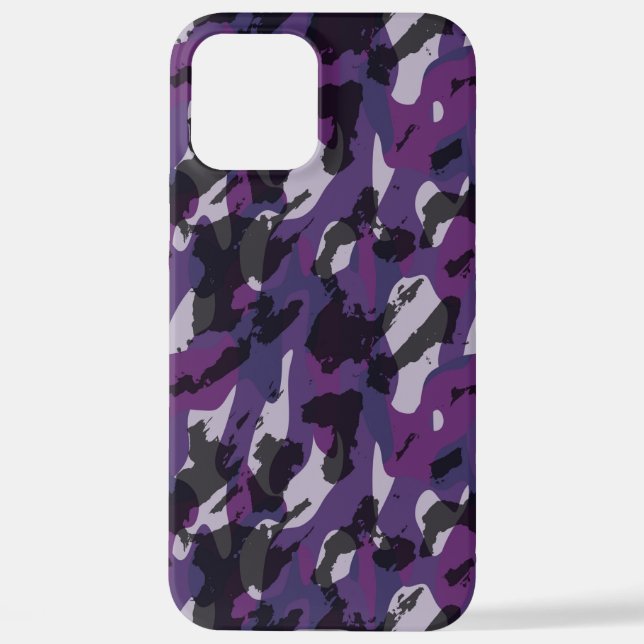 Purple Camo Abstract iPhone Hülle (Rückseite)